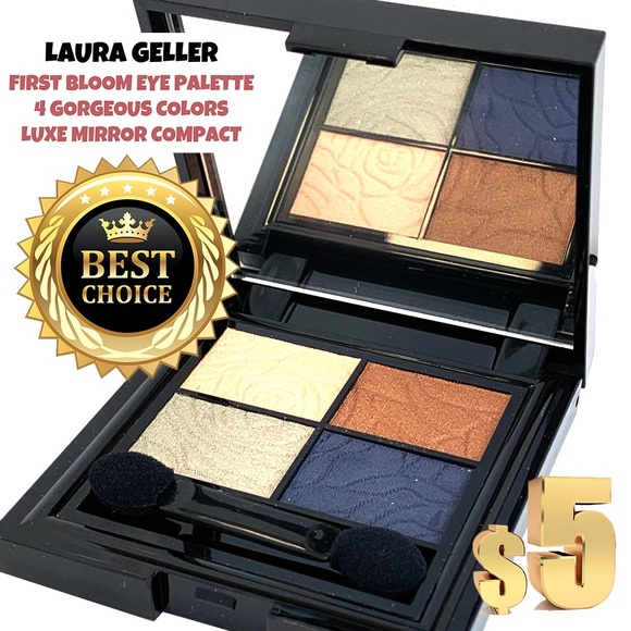 GOODIE BOX  Laura Geller First Bloom Eye Shadow Quad 2X Coconut Glow Shine Color - Picture 4 of 12